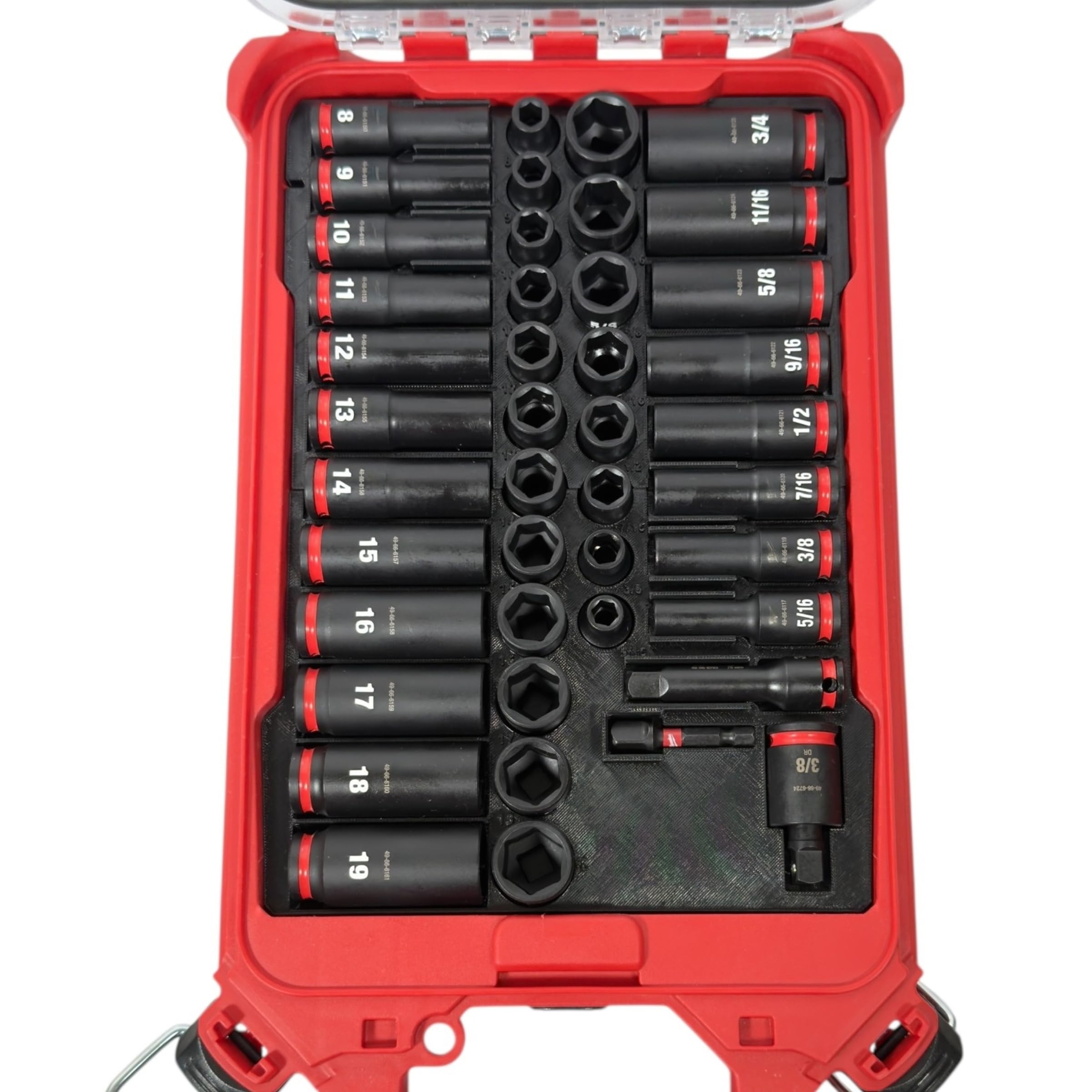 Generic insert installed in Packout showing orderly sockets and improved accessibility