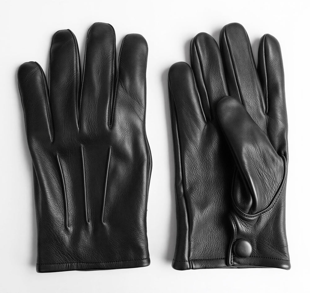 Generic gloves in use on steering wheel demonstrating enhanced grip and control benefit