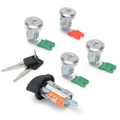 Generic ignition lock kit front view showing cylinders and keys for easy replacement