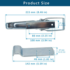 Generic latch installed on trailer gate showing secure closure and reliability