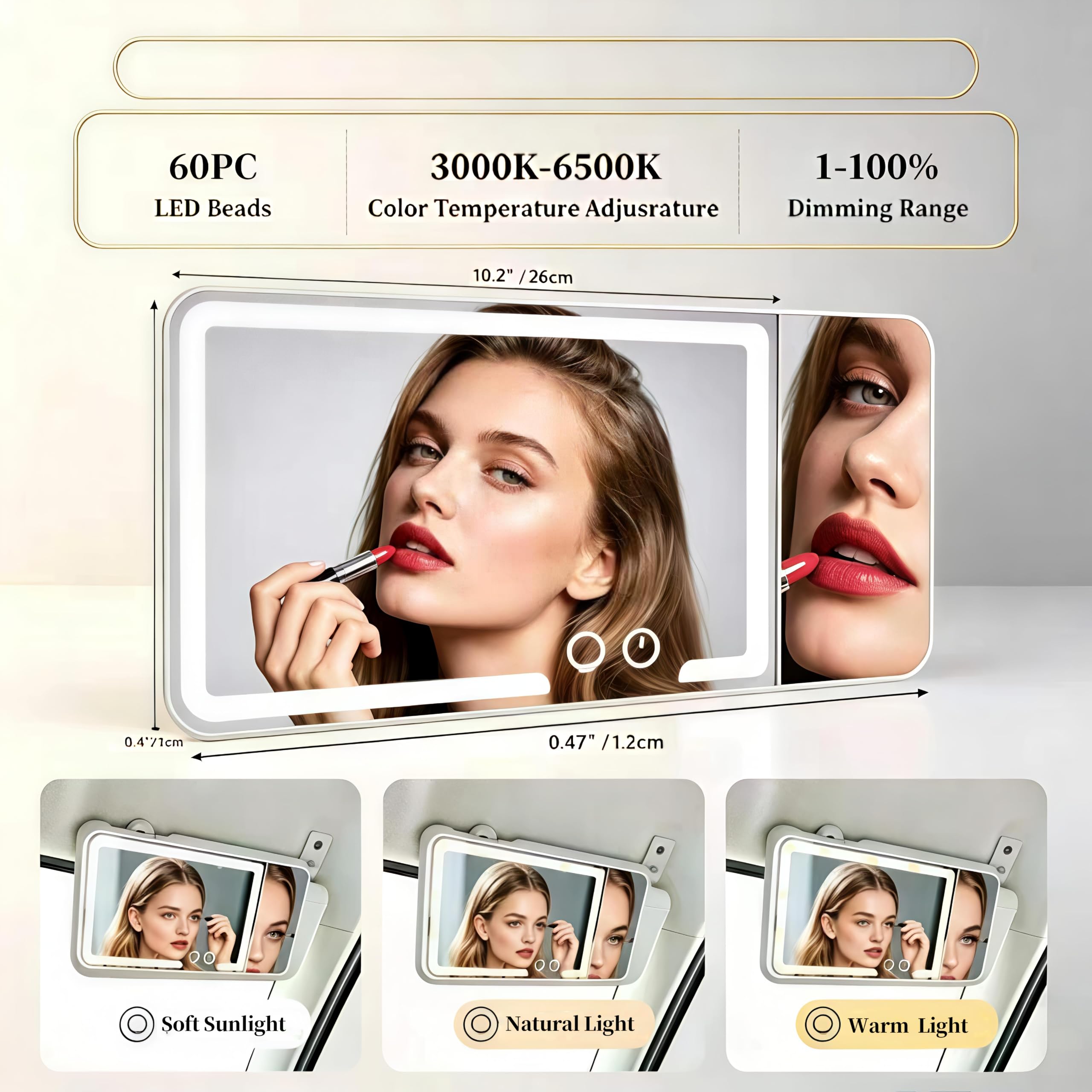 Generic LED lighting modes demo showing Generic brand and benefit of adjustable color temperature
