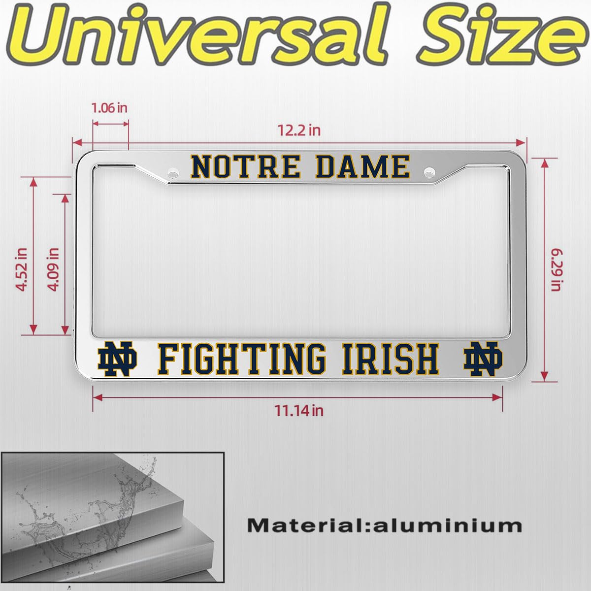 Generic Notre Dame close-up of aluminum texture and powder coat, resists rust and scratches