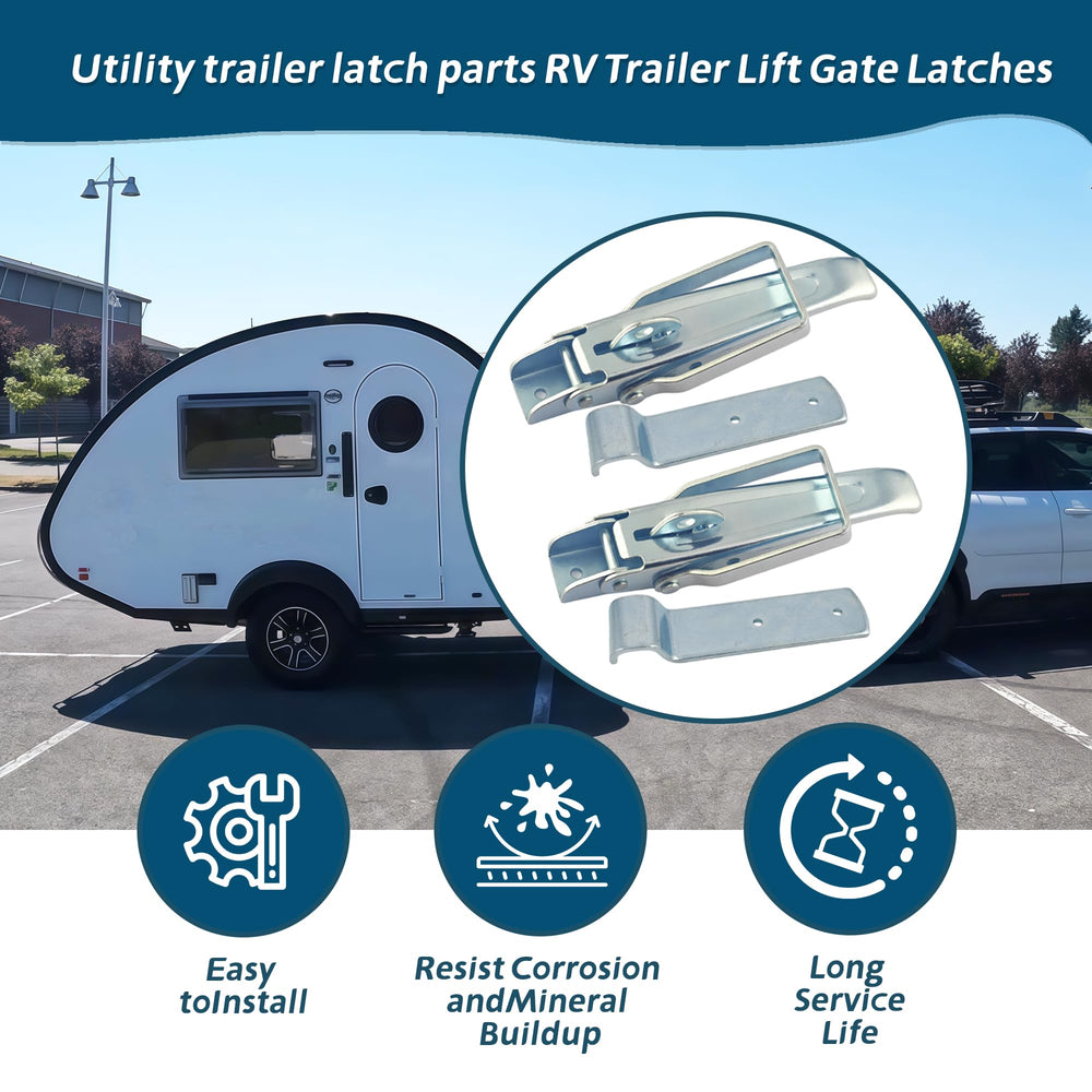 Generic packaging with latch and catch plate showing included parts and readiness