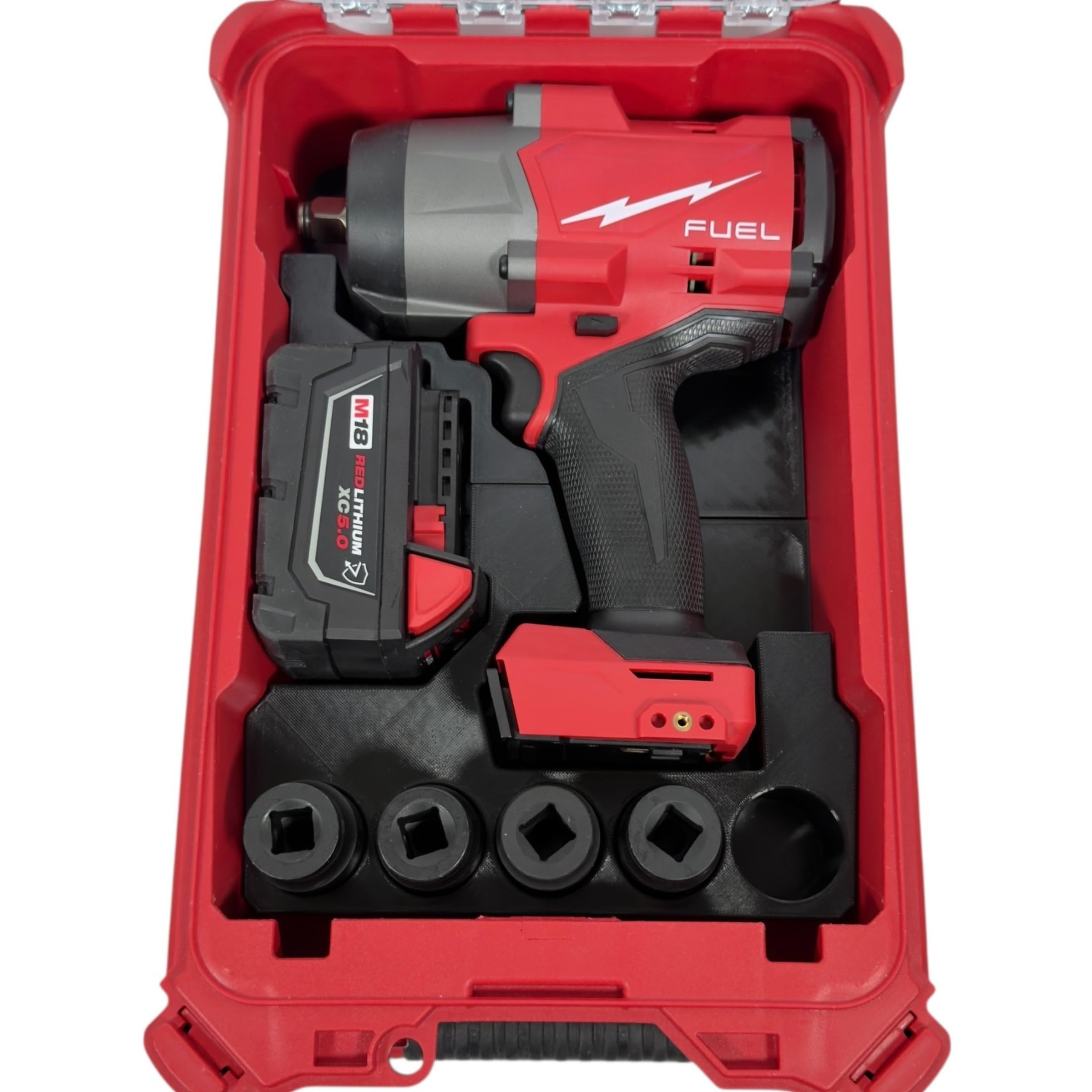 Generic front view of liner in Packout showing secure fit and protection