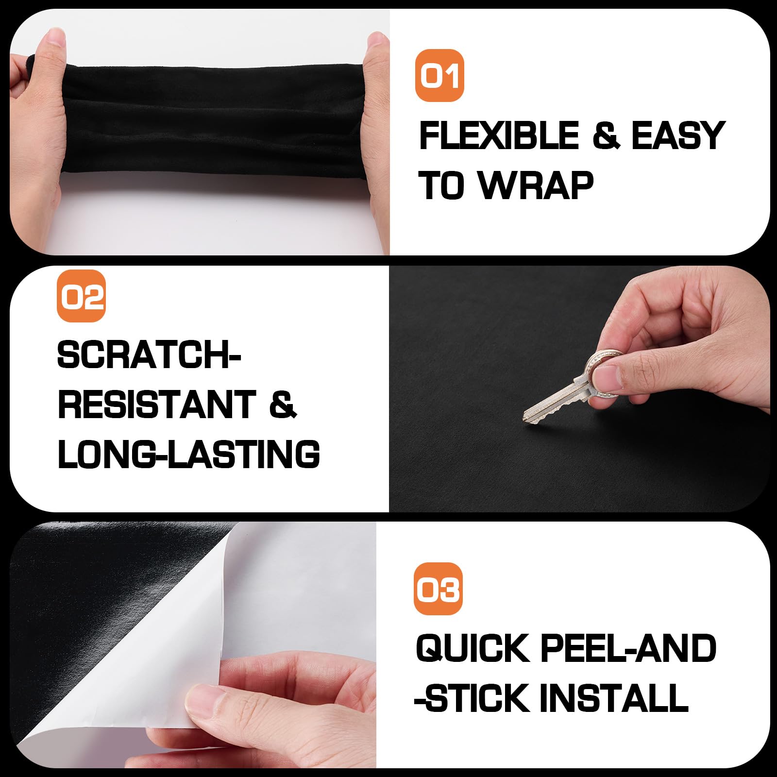 generic brand adhesive backing close-up demonstrating strong, repositionable grip