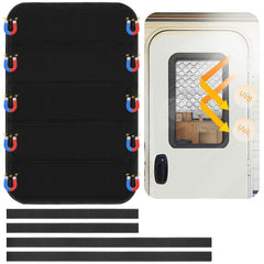 Generic RV door window shade front view showing full coverage and privacy benefit
