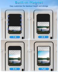 Generic shade in use on camper door illustrating privacy and light control benefit