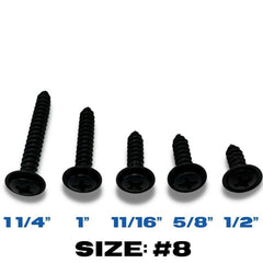 Generic brand screws installed in door panel trim demonstrating secure, OEM look