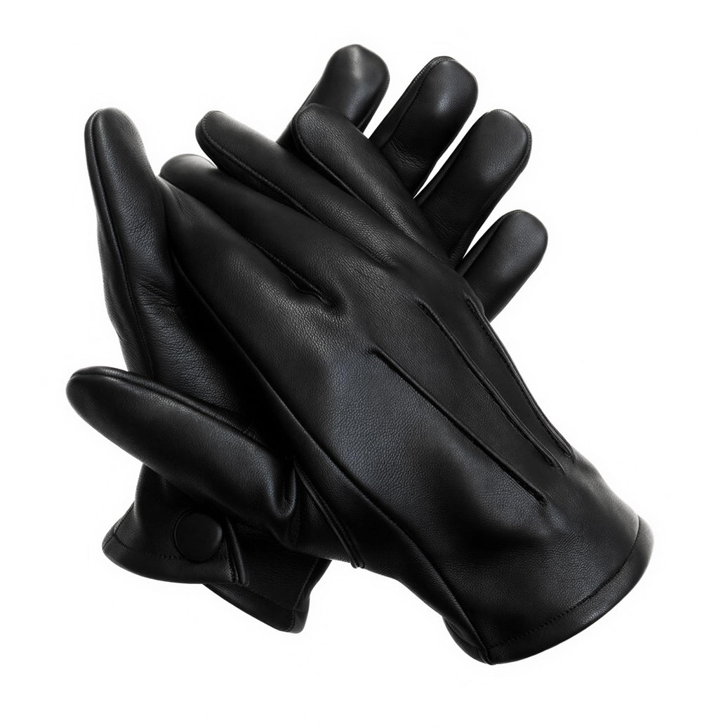 Generic sheepskin gloves front view showing sleek design and refined fit benefit