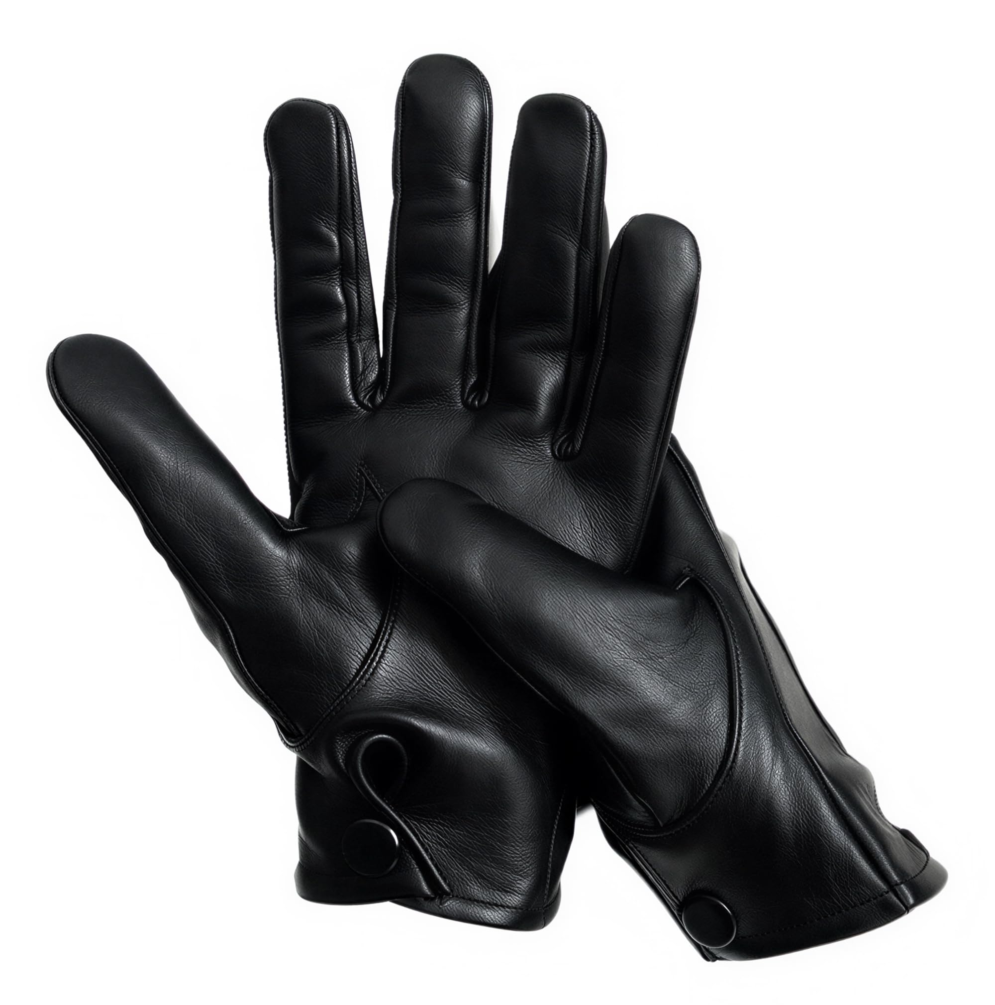 Generic gloves beside ruler showing medium size and accurate fit benefit