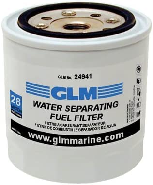 Generic spin-on fuel filter front view showing label and fitment benefit