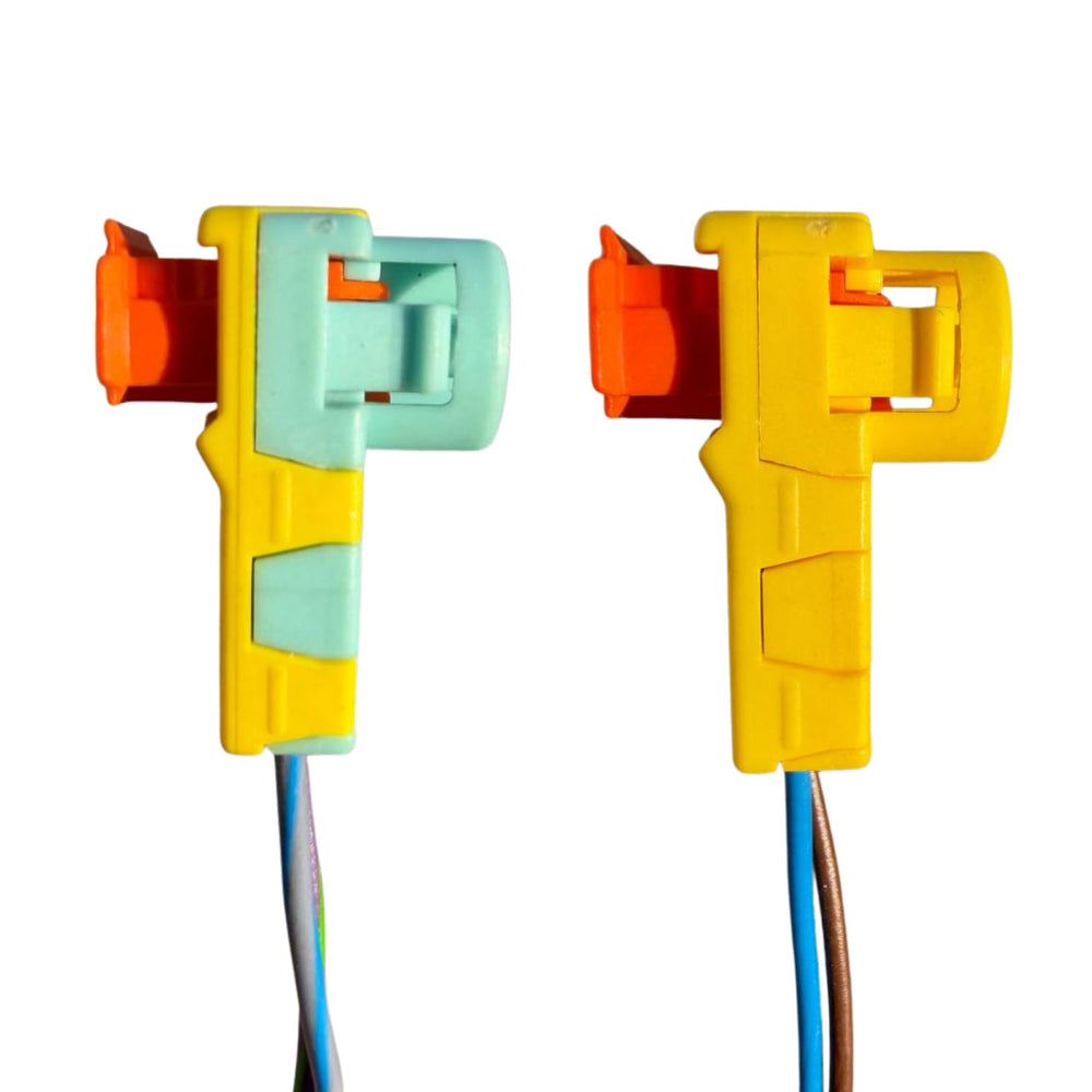 Generic brand connector installed in vehicle steering harness demonstrating restored electrical contact