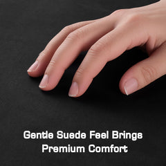 Generic brand suede wrap installed on dashboard showing smooth fit benefit hides imperfections