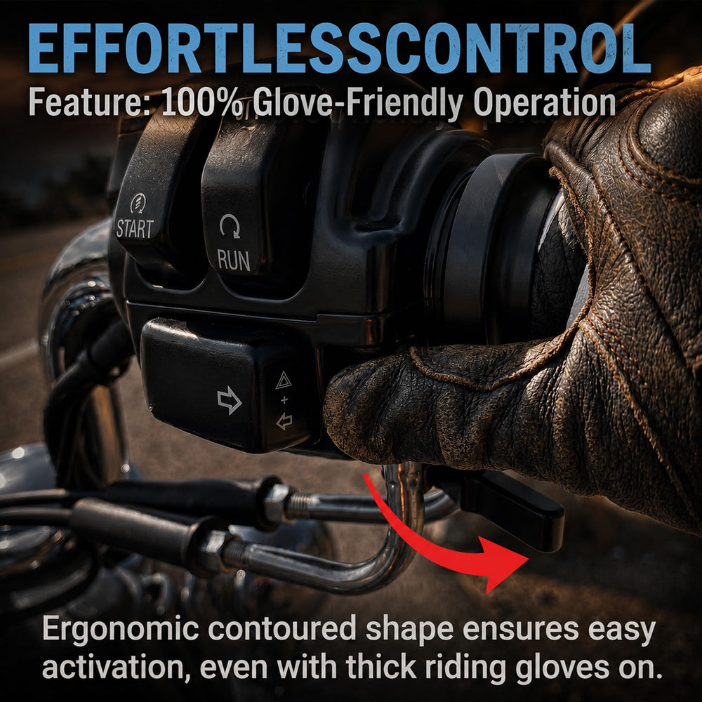 Generic throttle lock installed on Davidson handlebar, Generic brand eases wrist strain