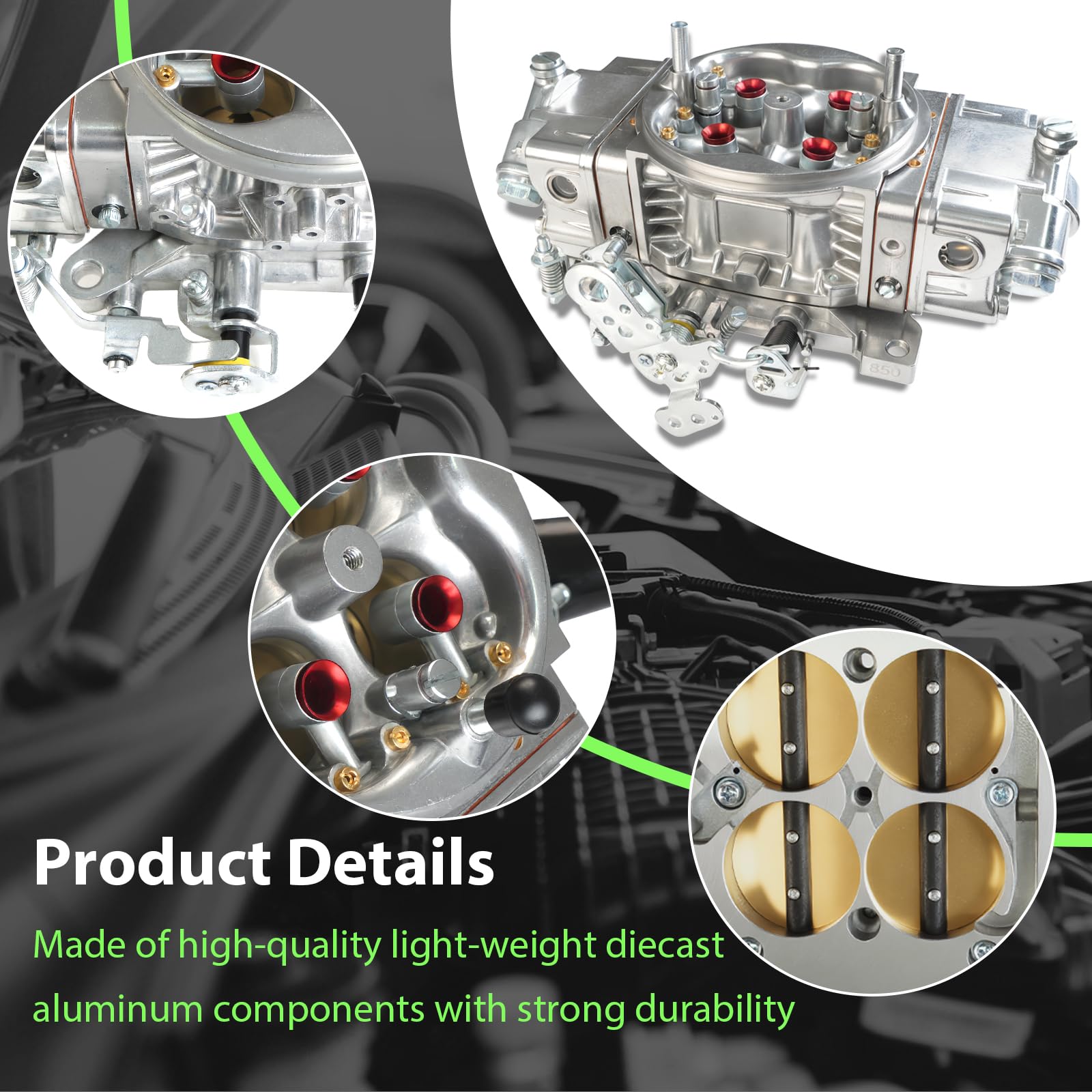 Generic BR‑67199 machined finish highlighting durable aluminum construction benefit