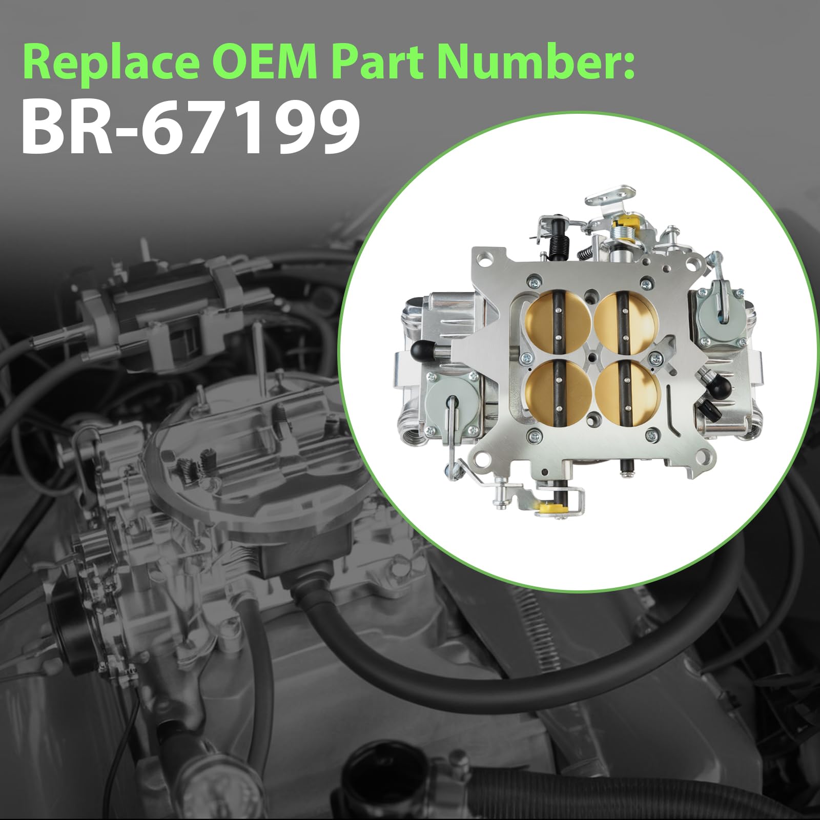 Generic BR‑67199 next to ruler size comparison showing compact fitment benefit