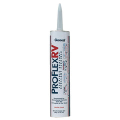 Geocel Pro Flex white cartridge front view showing label and 10 oz size for durable RV sealing