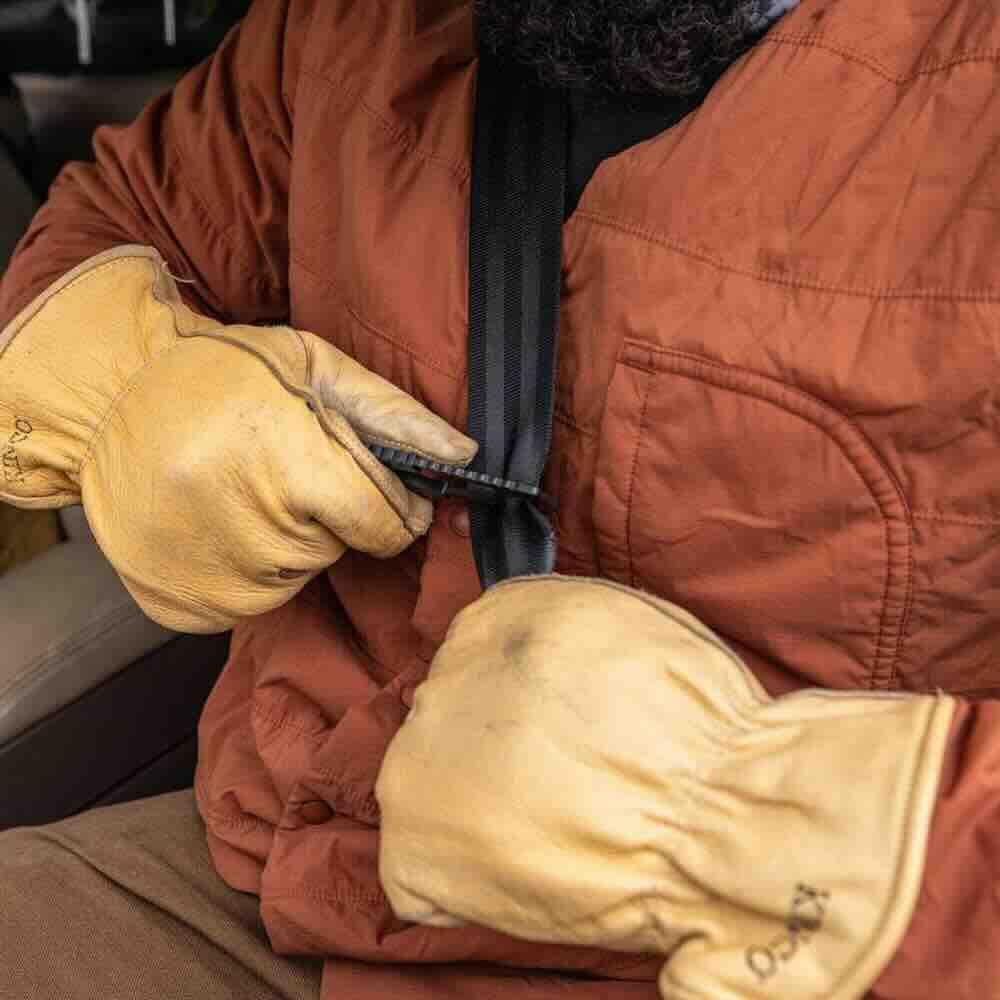 Gerber held in hand showing large finger hole and easy one-handed control