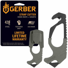 Gerber front view showing cutter and sheath for quick access benefit