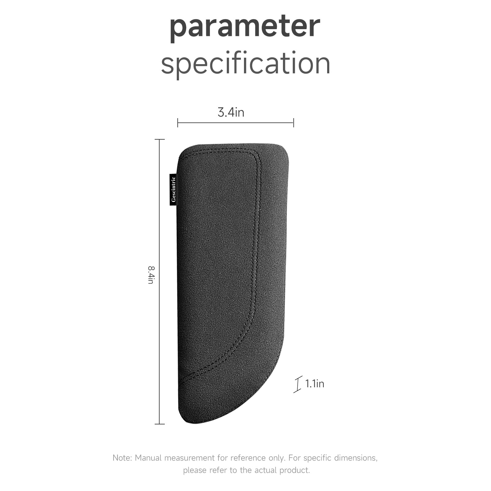 Gescintric installed on driver door armrest improving arm comfort