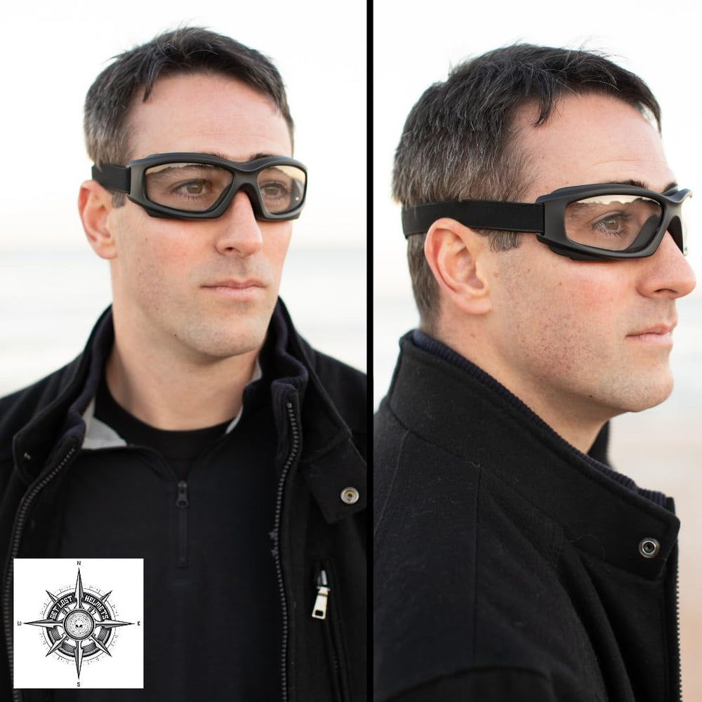 Get Lost Helmets microfiber cloth and pouch showing easy lens care and protection