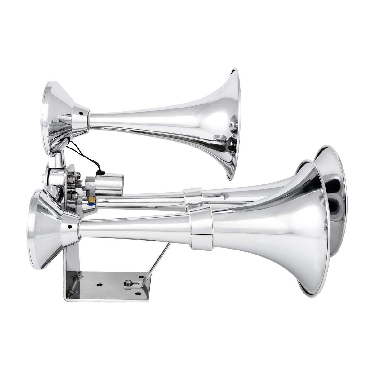 GG Grand General close-up of chromed brass trumpet highlighting durable finish