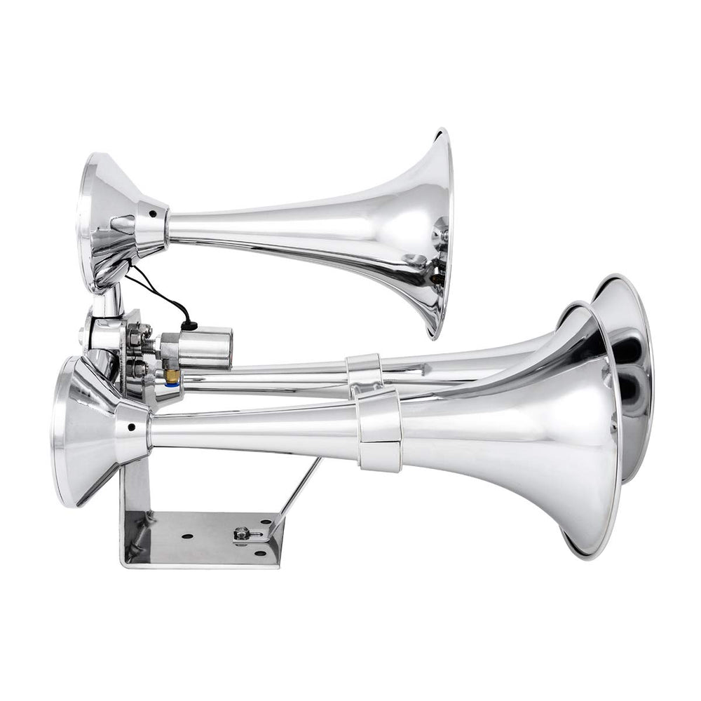 GG Grand General close-up of chromed brass trumpet highlighting durable finish