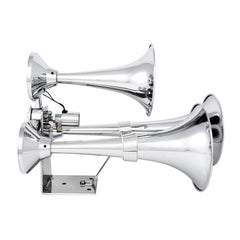 GG Grand General close-up of chromed brass trumpet highlighting durable finish