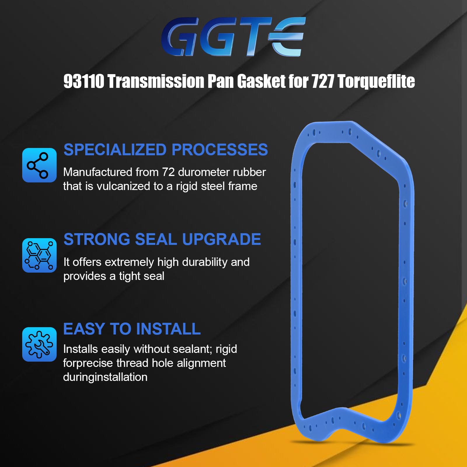 GGTE close-up of steel shim and vulcanized rubber bond for durability