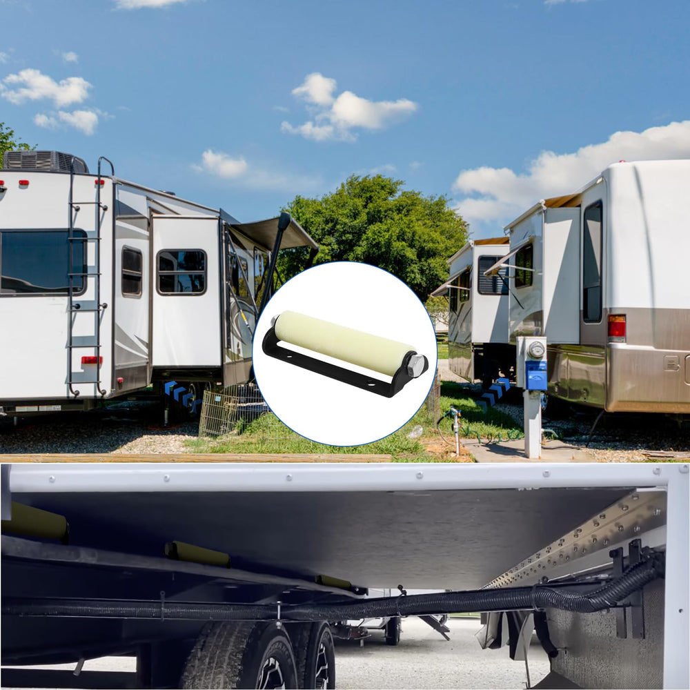 GGTE installed rollers on RV at campsite illustrating reliable operation benefit