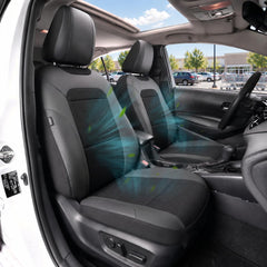 GIANT PANDA front seat cover full view showing fit and protection benefit