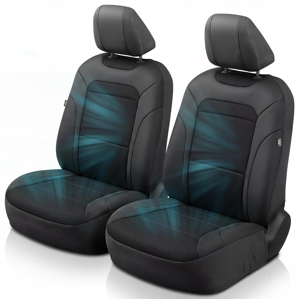 GIANT PANDA front seat cover full view showing protective fit and neat appearance