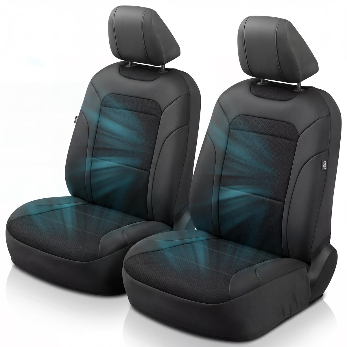 GIANT PANDA front seat cover full view showing protective fit and neat appearance