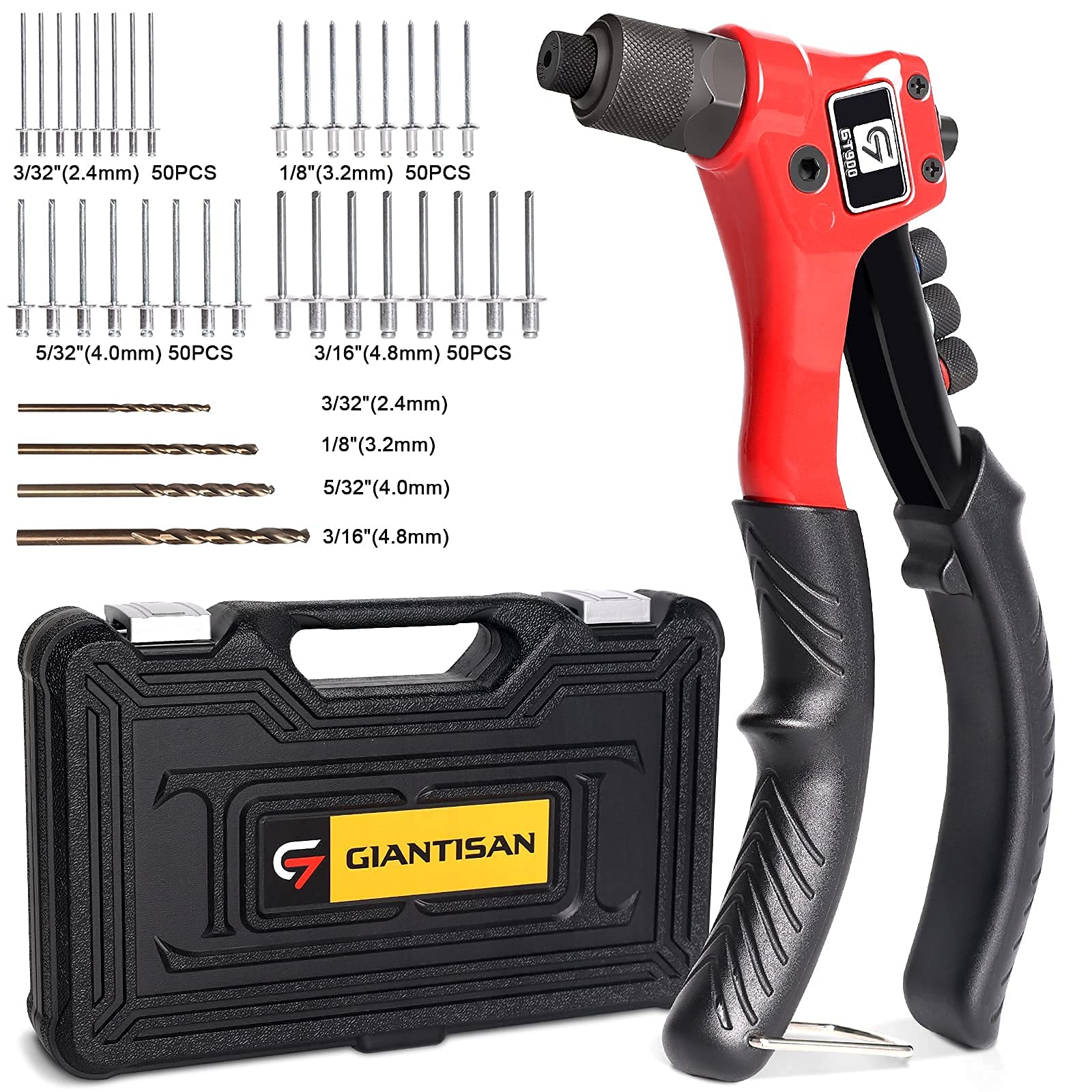 GIANTISAN rivet gun front view showing robust construction and easy grip