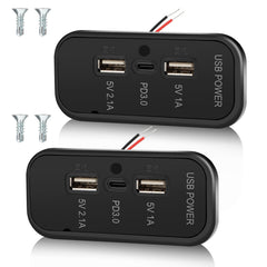 Gibbab front panel showing three charging ports and clean surface mount benefit