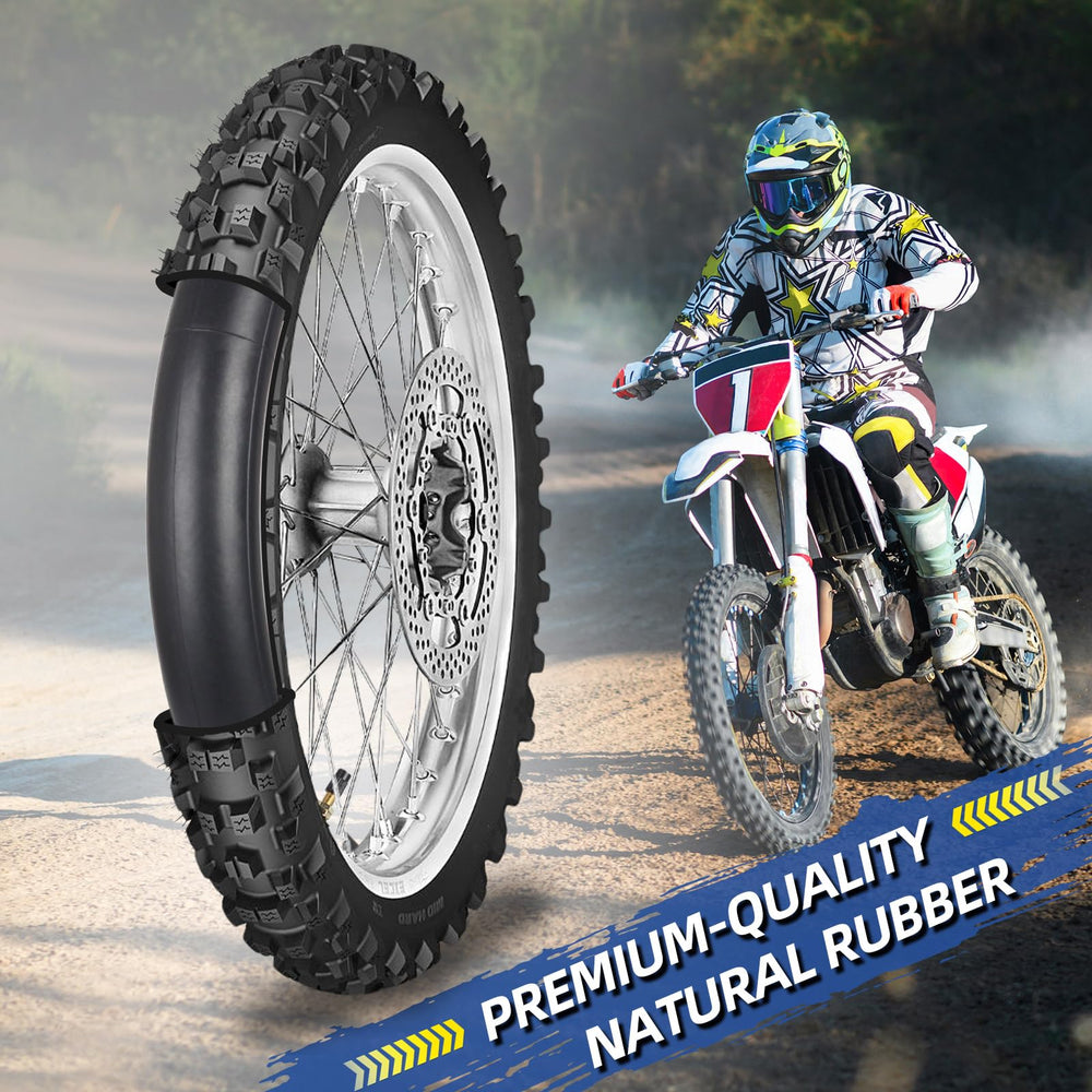 GICOOL inner tube mounted on a dirt bike wheel demonstrating fit and performance