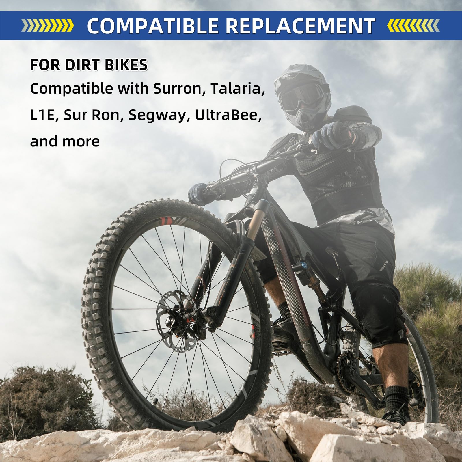 GICOOL inner tube installed on a dirt bike wheel showing quick-fit benefit