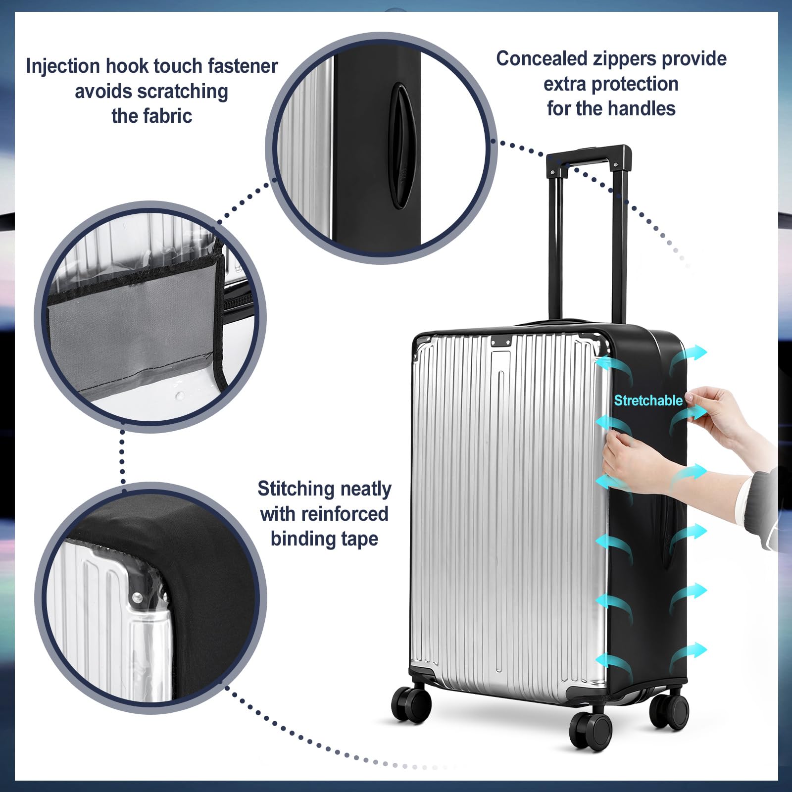 Gilprop reinforced bottom hook closure detail ensuring secure fit during travel