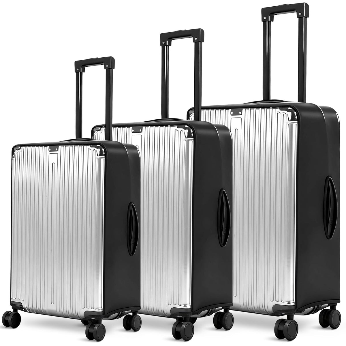 Gilprop front full coverage clear protector showing suitcase visibility and protection