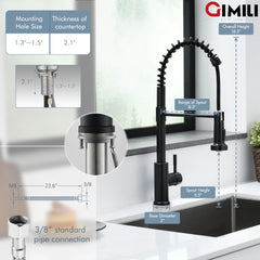 GIMILI close-up of spout and nozzle highlighting dual-mode spray control