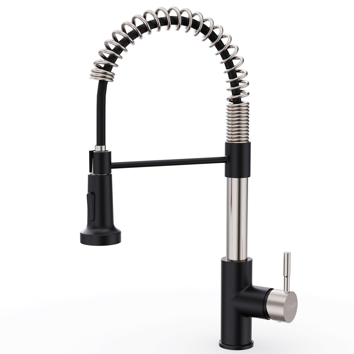 GIMILI faucet front view nickel black showing modern styling and easy control