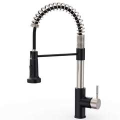 GIMILI faucet front view nickel black showing modern styling and easy control