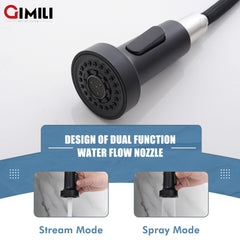 GIMILI side profile showing 8.3-inch spout reach for filling large cookware