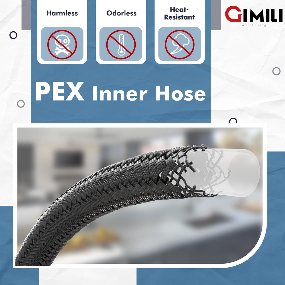 GIMILI supply hoses and hardware display for quick DIY installation