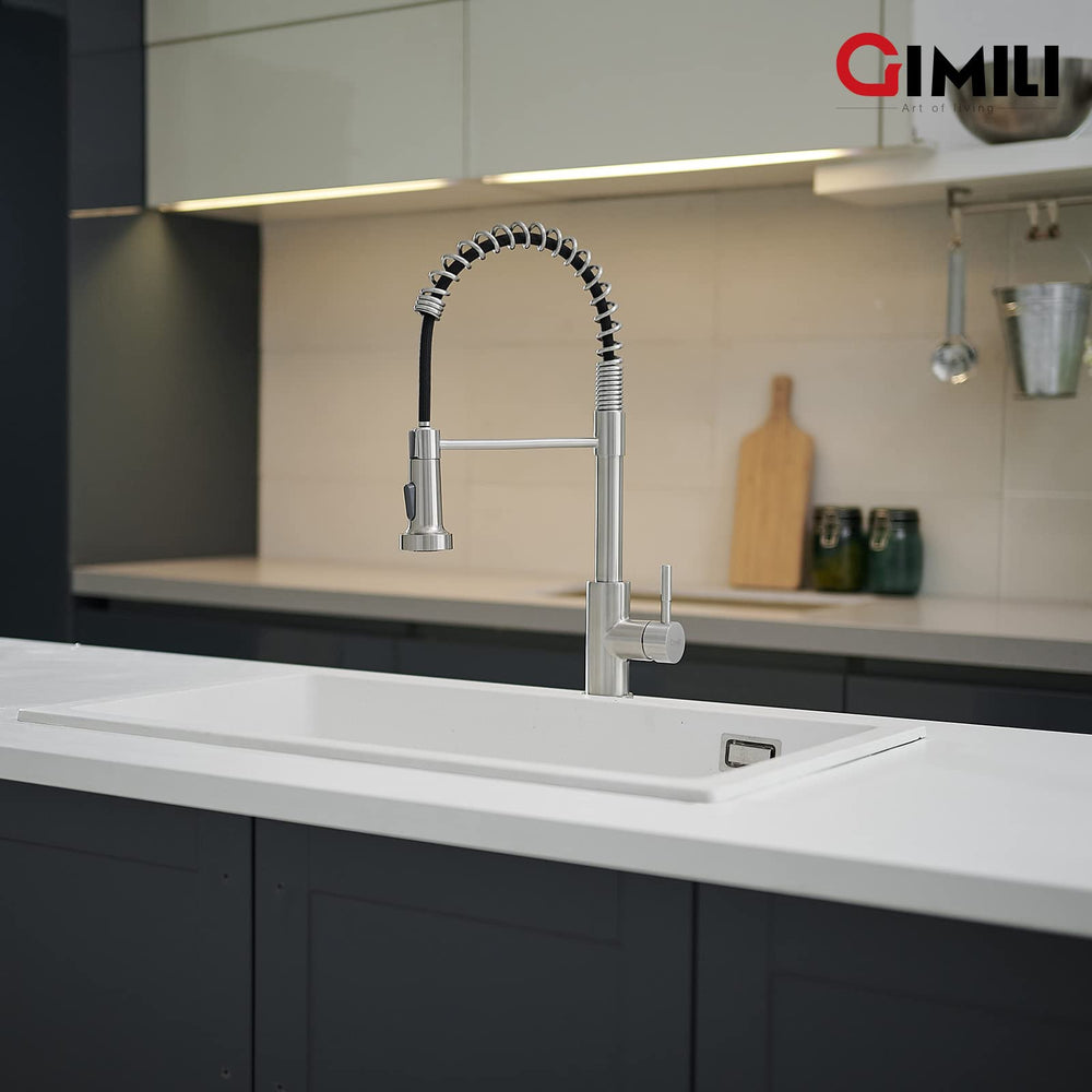 GIMILI brushed nickel finish texture showing low-gloss, fingerprint-resistant surface