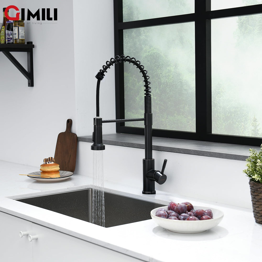 GIMILI lifestyle kitchen setup showing stylish faucet improving kitchen workflow