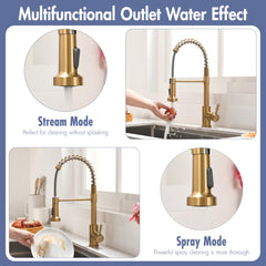 GIMILI spray-and-stream nozzle detail showing two water modes for versatile cleaning