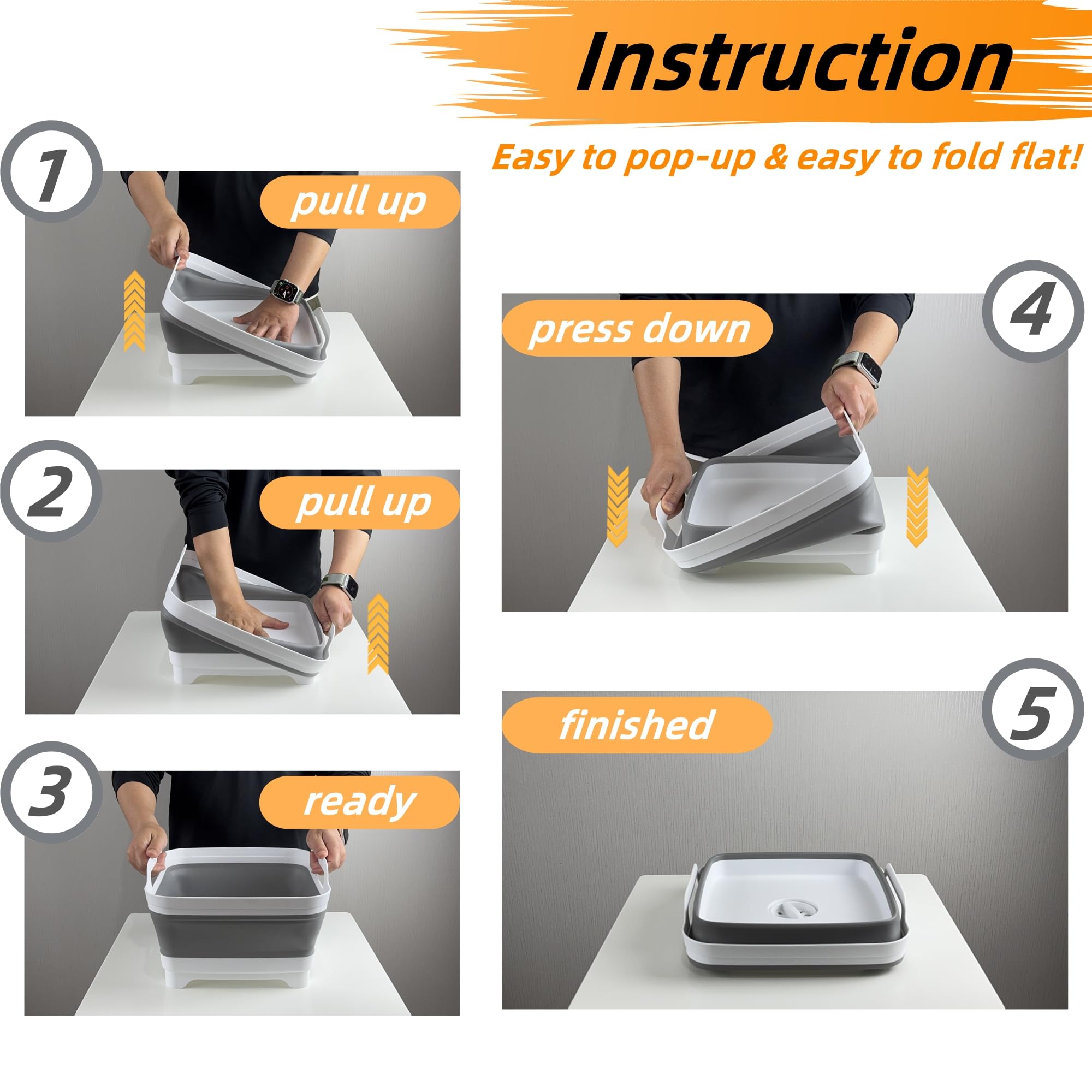 GIMWA in-kitchen dishwashing use demonstrating portable sink convenience