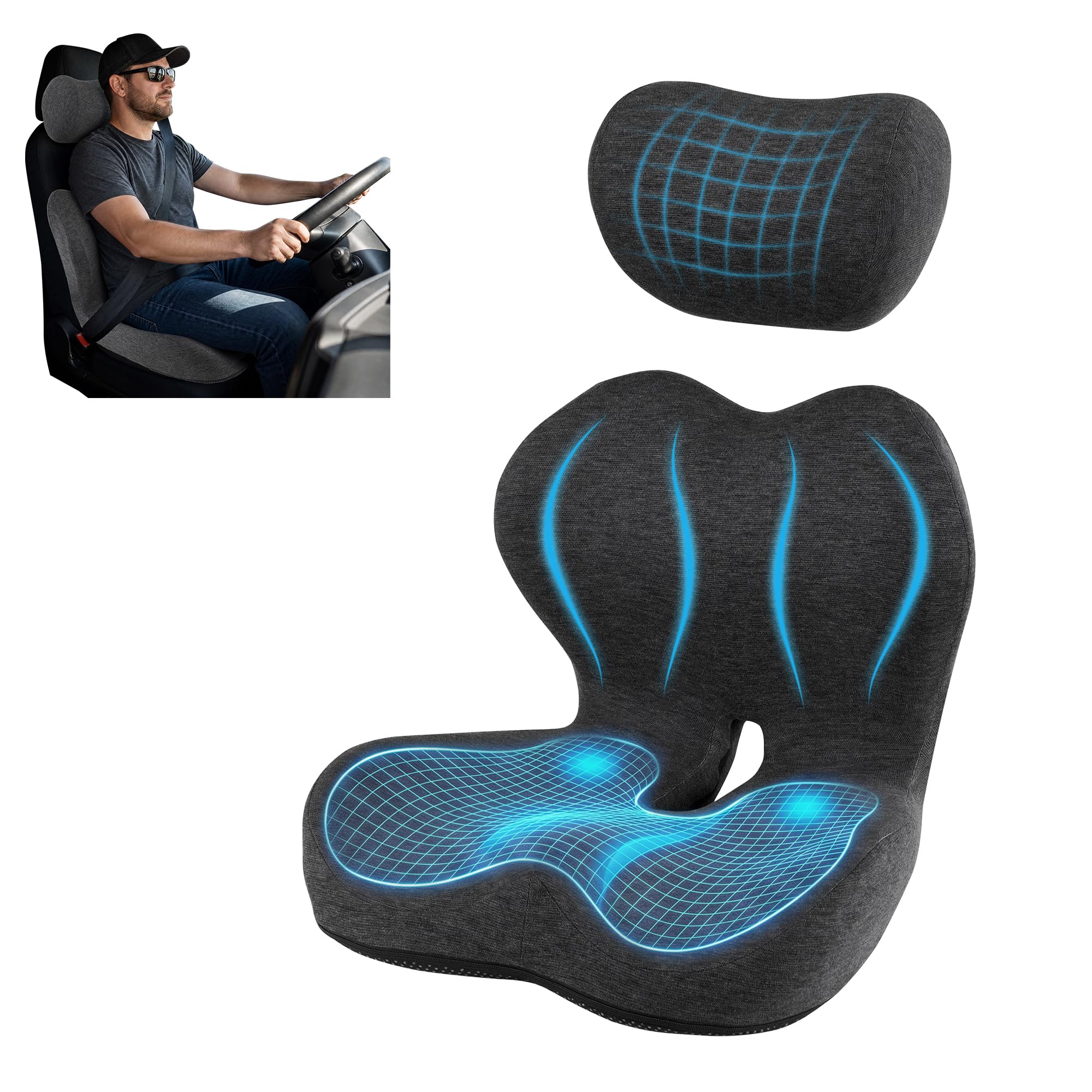 GKTKG front view of cushion showing firm support and durable cover