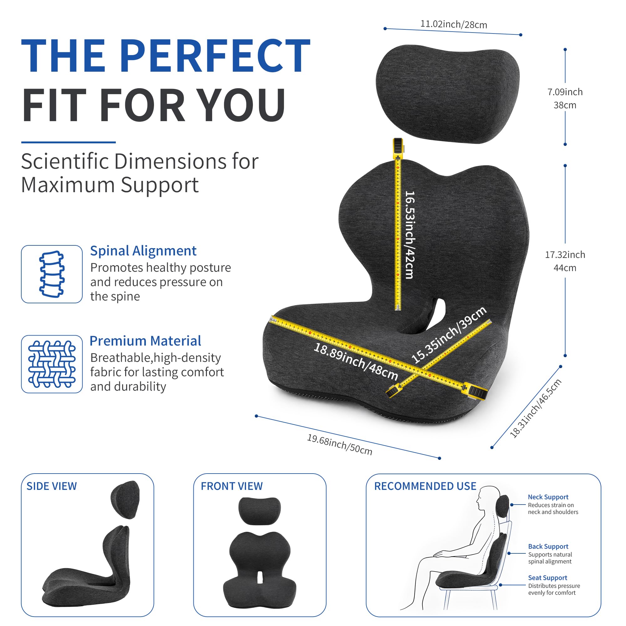 GKTKG side profile showing ergonomic contour and stable posture benefit